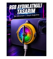 Mey İthalat® RGB Işıklı Manyetik Telefon Oyun Soğutucu Fan