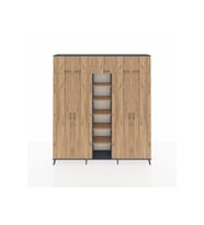 Arges Gardrop 18 Raflı 9 Kapaklı 220x30x243 Antrasit-Çam