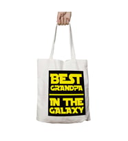 Star Wars Best Grandpa In Galaxy iki Tarafı Kalıcı Baskılı Yıkanabilir Çanta