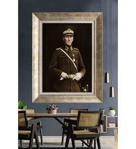 Gümüş Çerçeveli Atatürk Tablo za337
