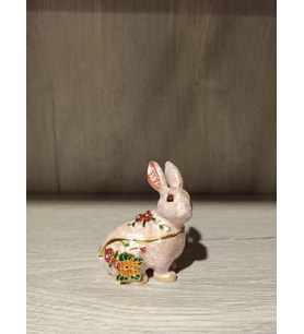 Swarovski Taşlı Tavşan Mücevherlik / Dekoratif Biblo (Beyaz)