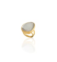Kadir Jewellery 22 Ayar Altın Kaplama Kadın Fosil Taşlı Yüzük