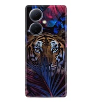 Vivo V29 Lite Kılıf Desenli Silikon Flowers Tiger 1319