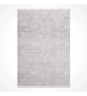 Gri Salon Halısı Modern Soyut Desenli Yumuşak Akrilik Makine Dokuma Koridor Yatak Odası