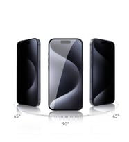 iPhone 11 Pro Hayalet Ekran Koruyucu Kırılma Direnci Yüksek Rika Privacy Premium Glass (Siyah)