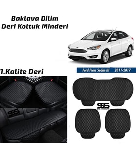 Ford Focus 2011-2017 Sedan Siyah Deri Oto Koltuk Minderi