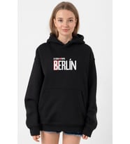 La Casa De Papel Berlin Siyah Kadın 3ip Kapşonlu