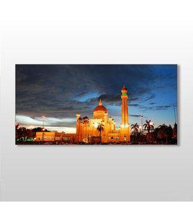 Hindistan Camii Kanvas Tablo 220x110cm (Karışık)