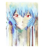 Ayanami Rei Evangelion Anime Tra Dijital Resim Tablo Ahşap Poster Dekoratif