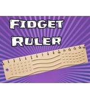 3D Baskı Dokunsal Fidget Cetveli - Kabartmalı Stres ve Odaklanma Oyuncağı - Bej