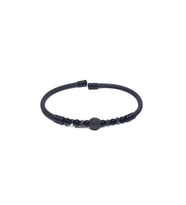 JTSS26BLK1777 PASLANMAZ ÇELİK BİLEZİK SİLİKON KAPLAMA ZİRKON ONYX VE HEMATİT DOĞALTAŞLI GARANTİLİ JANTİ BİLEKLİK