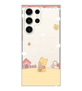 Samsung Galaxy S23 ULTRA Uyumlu Winnie The Pooh Tasarımlı Şeffaf Telefon Kılıfı