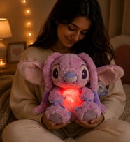 Özel Seri - Nefes Alıp Veren Büyük Boy Peluş Pembe Stitch&Angel Sevgiğliye,Arkadaşa Hediye