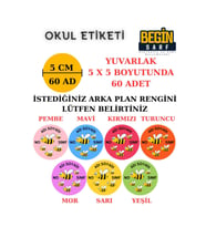 ÖĞRENCİ OKUL DEFTER KİTAP ETİKETİ İSİME ÖZEL YAPIŞKANLI ETİKET ARI 001002