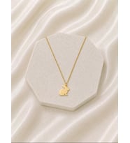 Kişiye Özel 925 Ayar Gümüş Minimalist Tavşan Figürlü Kolye (Gold)