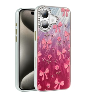 Newface Apple iPhone 16 Kılıf Blade Aynalı Desenli Kapak - Desen 3