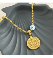 qosrix Çiçek Boncuk Lüx Kolye KADIN MODA TAKI TASARIM AKSESUAR ŞIK ZARİF HEDİYELİK