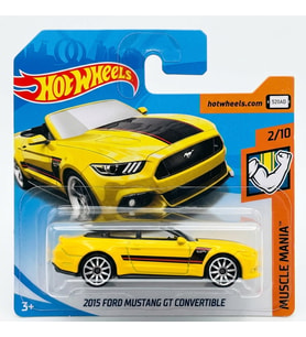 Hot Wheels - 2015 Ford Mustang GT Convertible - 2018 - Sarı - FJX74 (1/64)