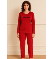 Kadın 13164-2792 Uzun Kol Kadife Pijama Takımı