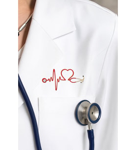 Kalp ritmi Steteskop Doktor Broş (Altın)