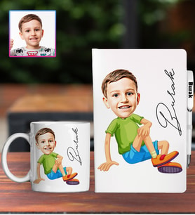 Kişiye Özel Karikatür Tasarım Defter Kalem Kupa Hediye Seti 96327