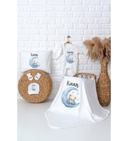 Pia Baby Premium %100 Pamuk Hastane Çıkışı Tulumlu Yenidoğan Erkek Bebek Hediye Seti 5071-03 (Ekru)