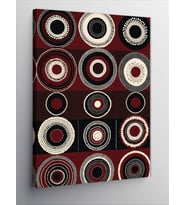 Kanvas Tablo Kırmızı Siyah Spiral