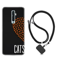 Oppo Reno 2Z 4 Lite 4 Pro 5 6 7 A31 Kılıf Boyun Askılı Silikon Cats 1792