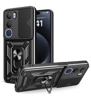 Vivo Y19S Kılıf Magnetik Standlı Kamera Korumalı Zore Sürgülü Vega Kapak