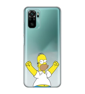 Xiaomi Redmi Note 10 / Note 10S Uyumlu Simpson Tasarımlı Şeffaf Telefon Kılıfı