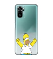 Xiaomi Redmi Note 10 / Note 10S Uyumlu Simpson Tasarımlı Şeffaf Telefon Kılıfı