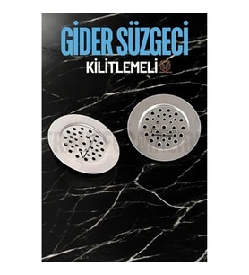 Kilitlenebilir Metal Lavabo Evye Süzgeci 2 Adet 721234