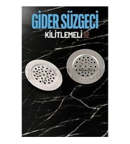 Kilitlenebilir Metal Lavabo Evye Süzgeci 2 Adet 721234
