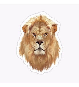 Renkli Aslan Araba Oto Sticker Yapıştırma Etiket 17CM t5