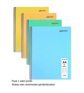 FLEX Pastel Defter A4 80 Yaprak Çizgili 1 Adet