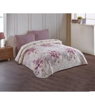 Kalın Kabartmalı Çift Kişilik Battaniye Embos Battal 220 x 240 (Lila)