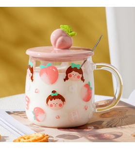 Livava Sevimli Kız Cam Kupa, Pembe, 9x8,5