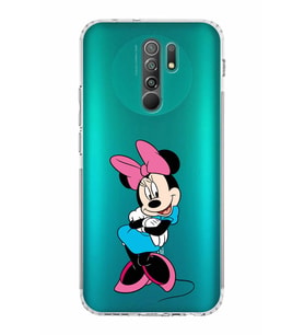 Xiaomi Redmi 9  Kamera Korumalı Kapak Minnie Mouse Tasarımlı Şeffaf  Kılıf