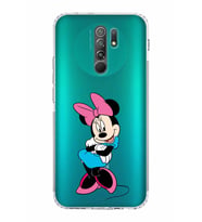 Xiaomi Redmi 9  Kamera Korumalı Kapak Minnie Mouse Tasarımlı Şeffaf  Kılıf