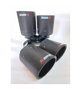 90 mm. Çiftli TAKIM SAĞ/SOL Yuvarlak dudaklı KARBON KAPLAMA AKRAPOVIC Egzoz eksoz Çıkışı