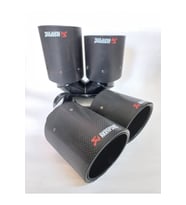 90 mm. Çiftli TAKIM SAĞ/SOL Yuvarlak dudaklı KARBON KAPLAMA AKRAPOVIC Egzoz eksoz Çıkışı