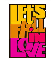 Lets Fall İn Love Modern Ahşap Tablo