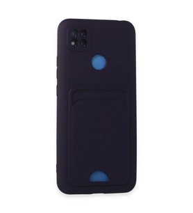 Xiaomi Redmi 9c Kılıf Kelvin Kartvizitli Silikon - Derin Mor