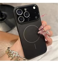 İPhone 15 Pro Max ile Uyumlu 17 Pro Max Görünümlü Magsafe Destekli Kablosuz Şarj Özellikli Kamera Lens Korumalı Şık Metal Görünümlü Telefon Kılıfı