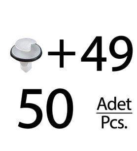 Citroen, Fiat, Ford, Peugeot, Renault için Döşeme Klipsi-50'li
