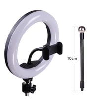 Ring Light Youtuber Tictok Makyaj Işıklı Telefon Tutucu 20cm + 2.2m Tripod M20 (Siyah)