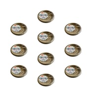 Kullan At Altın Renkli Parti Davet Plastik Tabak - 22 Cm. - 25 Adetlik 10 Paket