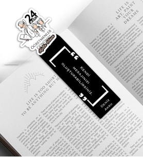 BK Gift Kişiye Özel İsimli Öğretmenler Günü Tasarımlı Ahşap Kitap Ayracı - 1, Öğretmene Hediye, Öğretmenler Günü