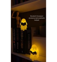 KİTAP OKUYAN HAYALET Figürü 2’li Pilli Mum İle Kullanım Masaüstü Dekoru Halloween Dekoratif Figür