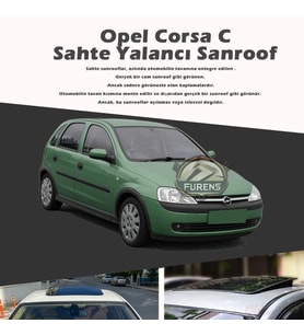 Opel Corsa C Parlak Siyah Yalancı Çakma Sahte Sunroof